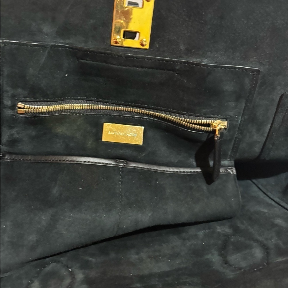 Michael kors calfskin hair/ leather Elegant Black Leather Tote Bag - Picture 7 of 12